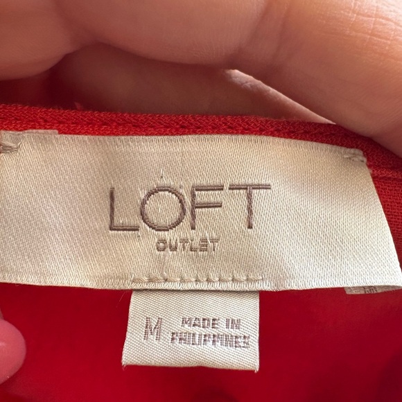 LOFT women’s bright Orange Spaghetti strap Sundress with Flounce sz M preloved - Picture 7 of 7